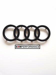 Black Ring Logo - Black Gloss Front Grille Badge Ring Logo Emblem Audi A6 Q3 Q5 Q7 ...