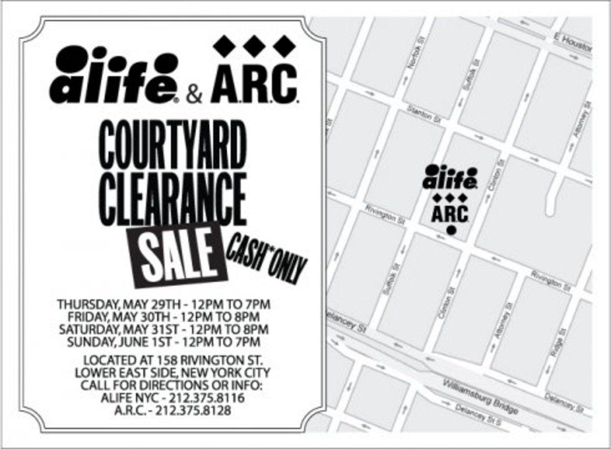 Alife Rivinton St Logo - ALIFE + Rivington Club Courtyard Clearance Sale - Freshness Mag