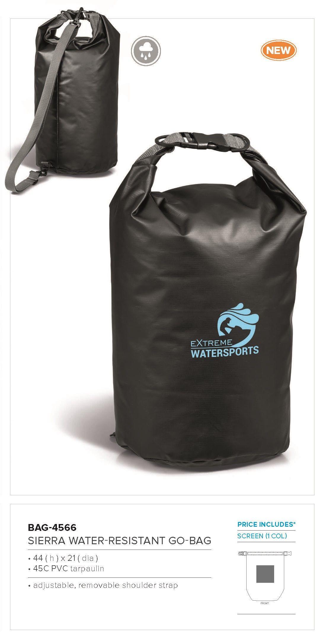 Sierra Water Logo - Branded Sierra-Water Resistant Go Bag,Embroid your own Logo!