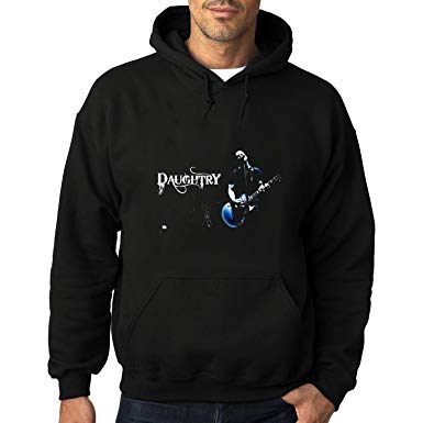 Daughtry Logo - Mens Daughtry logo Hoodies Hooded Sweatshirt Black XXL