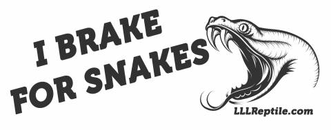 LLLReptile Logo - I Brake For Snakes Bumper Sticker for sale