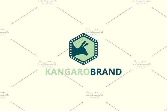 Kangaro with Logo - Kangaroo Brand Logo Logo Templates Creative Market
