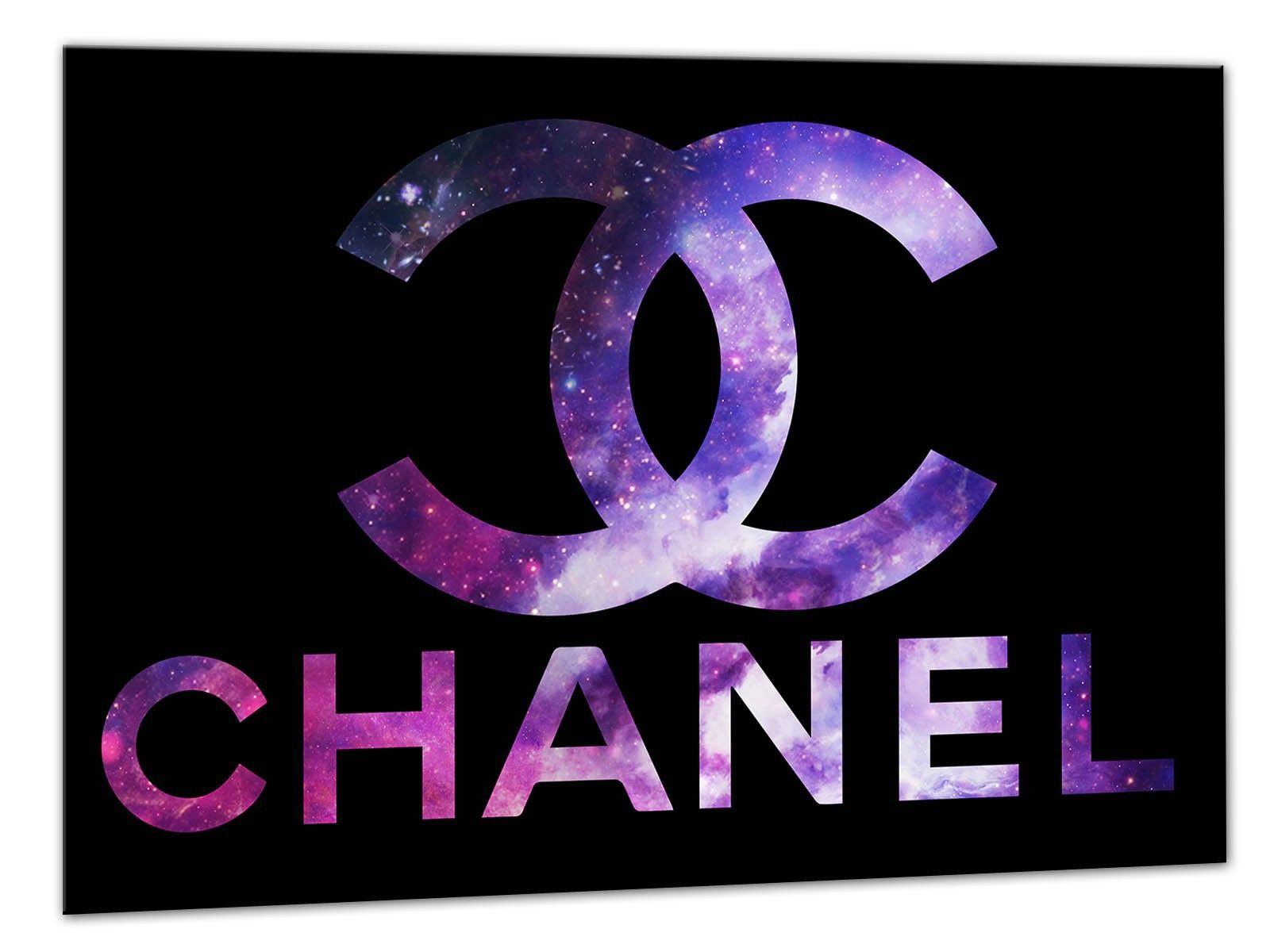 Chanel Galaxy Logo - Chanel painting inspiration galaxy logo, modern painting, canvas ...