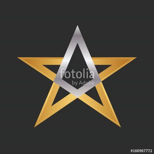 Unique Star Logo - Simple Unique Star Logo For Business. Vector Isolated. Stock image