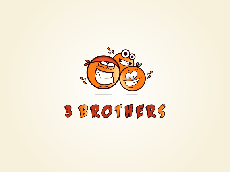 Three Brothers Logo - Brothers Cartoony Illustration Logo by Dusan Milenkovic. Dribbble
