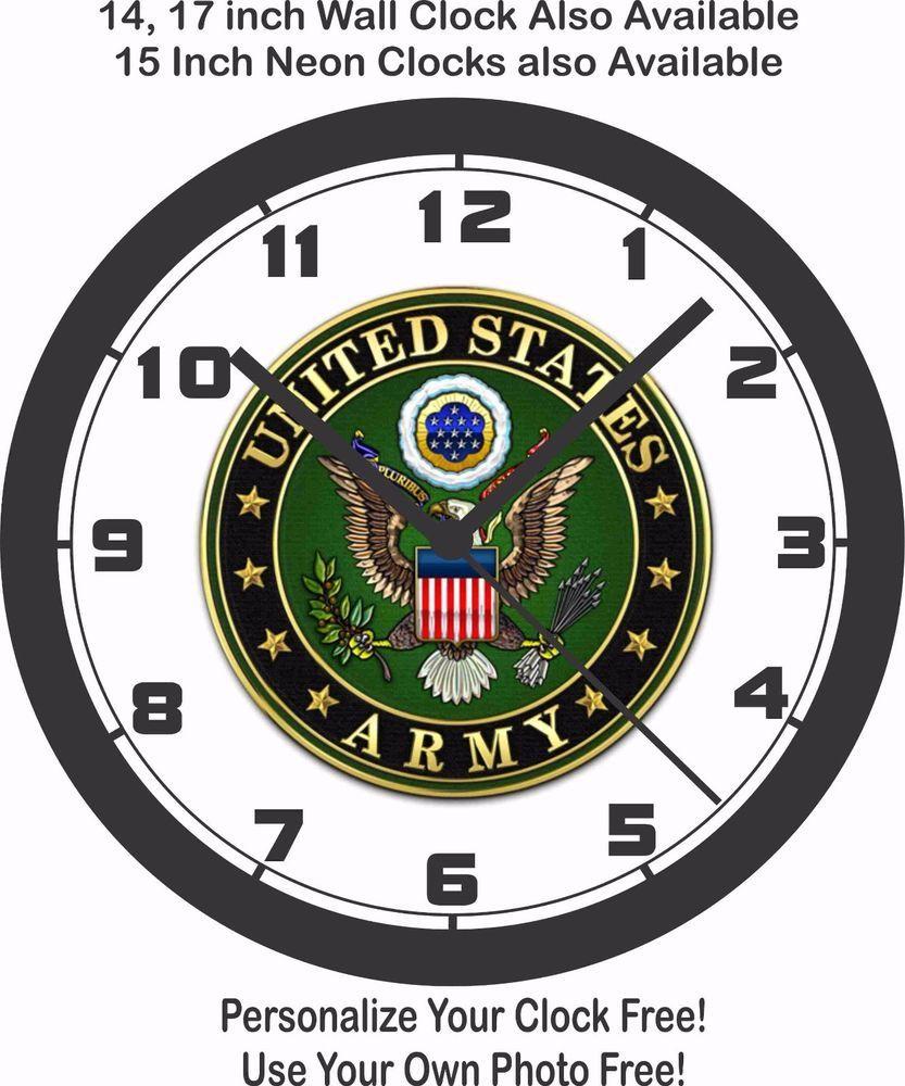 United States Logo - UNITED STATES ARMY LOGO WALL CLOCK-FREE USA SHIP! | eBay