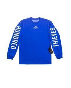 Extra Small Supreme Logo - 100 Thieves Royalty Long Sleeve Blue size Extra Small kith supreme ...