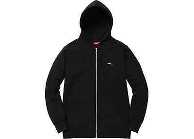 Extra Small Supreme Logo - XL SUPREME BLACK Small Box Logo Zip Up Sweatshirt Hoodie Great Cond ...