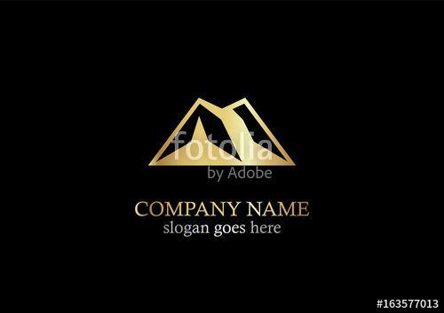 Gold Mountain Logo - Abstract Gold Mountain Logo Stock Image And Royalty Free Vector