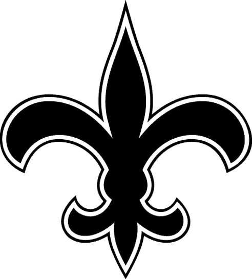 Black and White Saints Logo - NFL Team Outlines.. Primary Logo (1967) Fleur De Lis