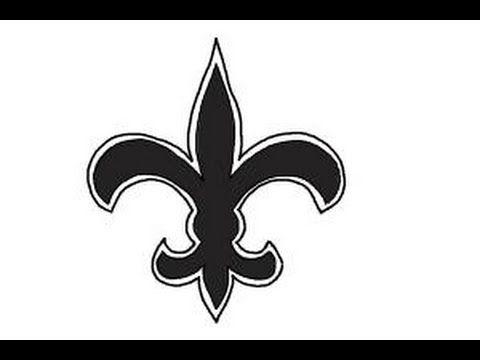 Black and White Saints Logo - How to draw Saints Logo, New Orleans Saints, NFL team logo - YouTube