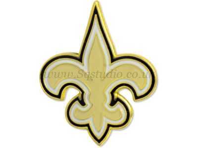 Black and White Saints Logo - New Orleans Saints Logo Pin Black White Venom Green NFL20155892 ...