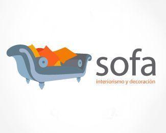 Couch Logo - Logo Design: Sofas. logo inspiration. Furniture Design, Logo