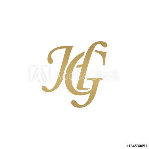 Eligant HG Logo - Initial letter HG, overlapping elegant monogram logo, luxury golden