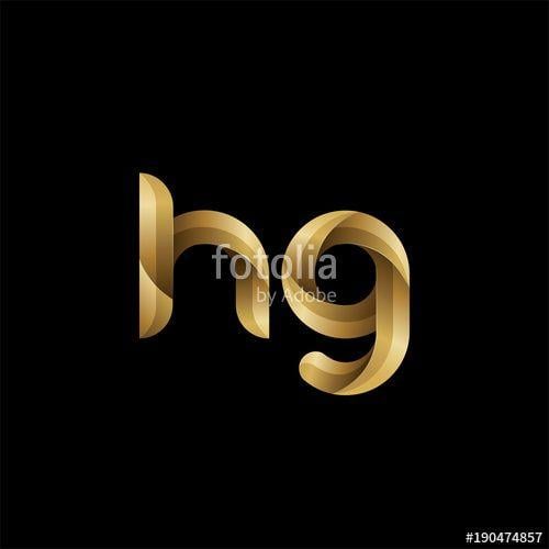 Eligant HG Logo - Initial lowercase letter hg, swirl curve rounded logo, elegant
