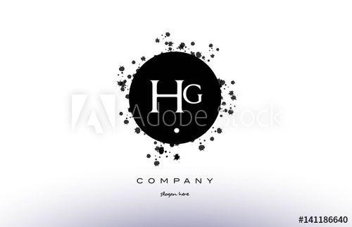 Eligant HG Logo - hg h g circle grunge splash alphabet letter logo vector icon ...