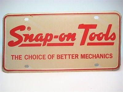 Old Snap-on Logo - VINTAGE SNAP ON TOOLS LICENSE PLATE OLD LOGO THE CHOICE OF BETTER
