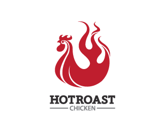 Red Chicken Logo - Hotroast Chicken Designed