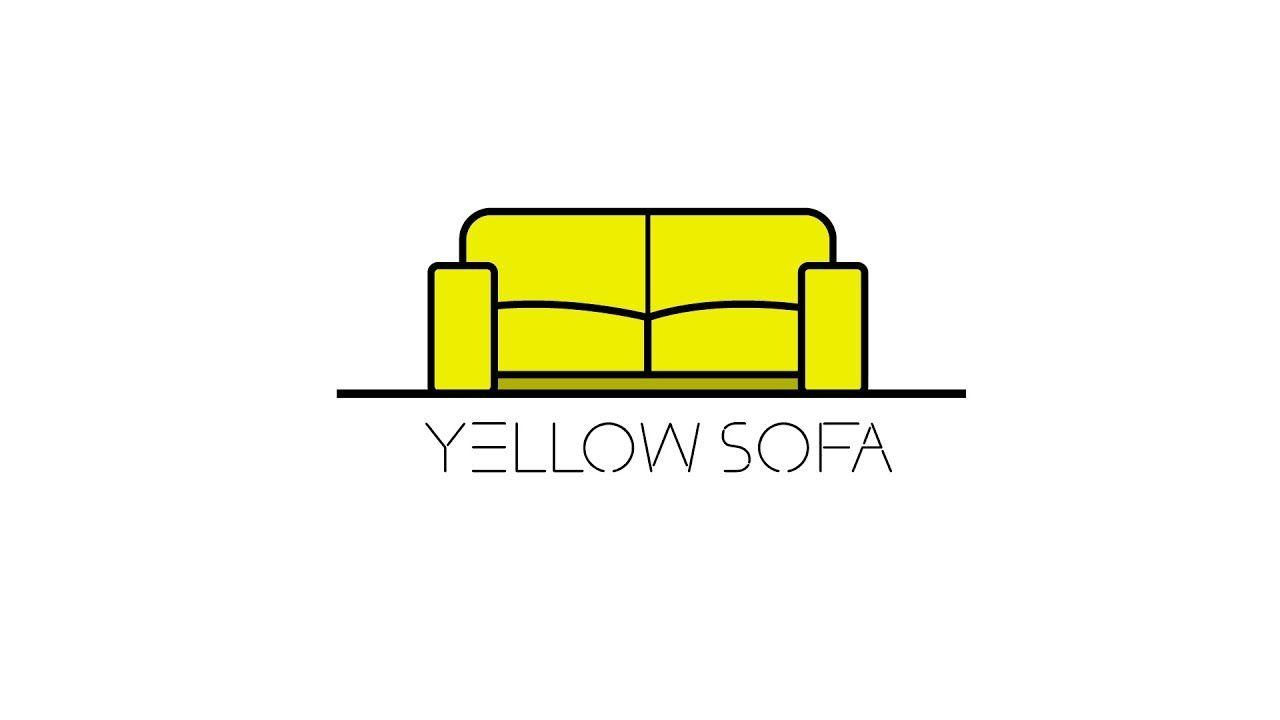 Couch Logo - Logo design illustrator / How to draw a logo sofa/ Tutorial