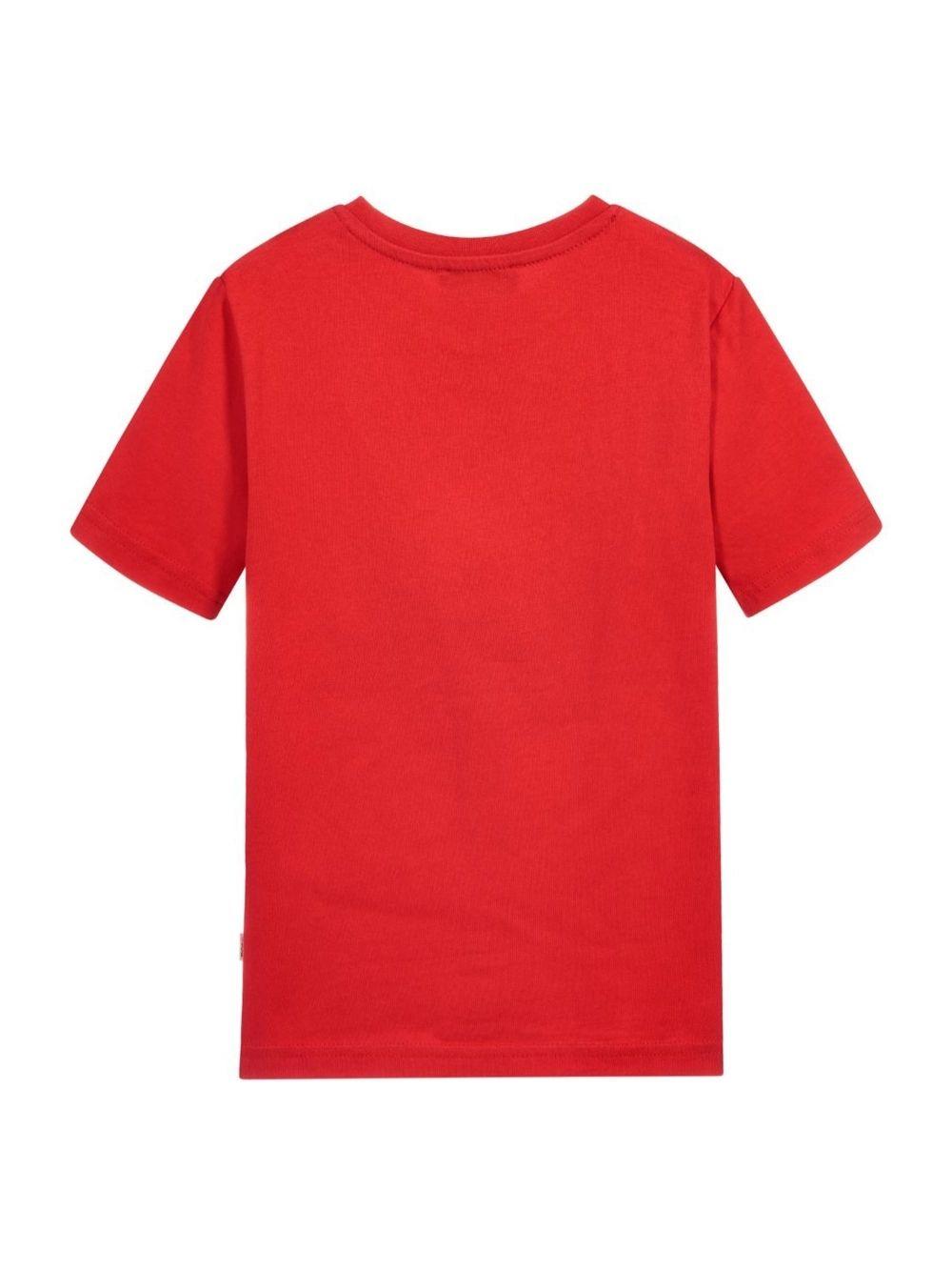 Grey and Red Logo - Hugo Boss Boys Red T-Shirt | Children's Wear at Designerwear