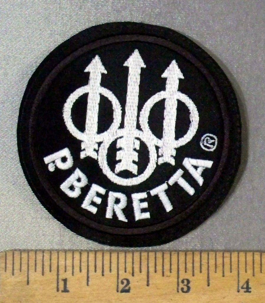 Beretta Firearms Logo - 4773 L - Beretta Gun Logo - Round - Embroidery Patch