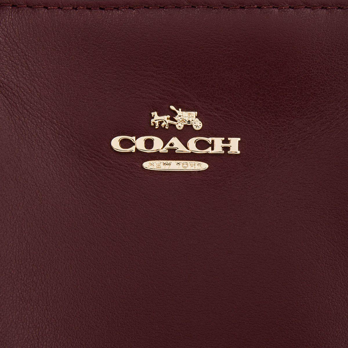Maroon and Gold Logo - Coach Crosby Carryall Light Gold/Burgundy in red | fashionette