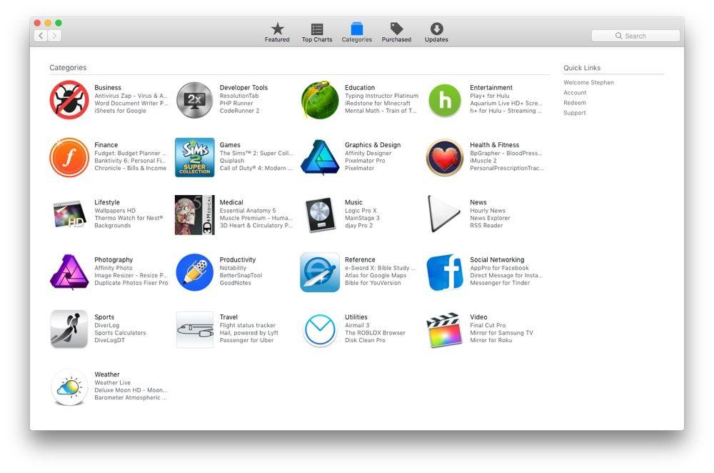 Categories App Logo - A First Look at the New Mac App Store in macOS Mojave – The Sweet Setup
