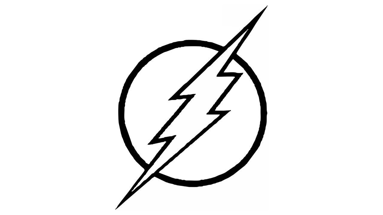 Flash Logo - How to Draw the Flash Logo (symbol, emblem) - YouTube
