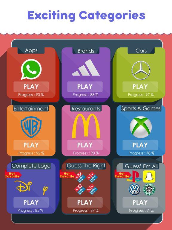 Categories App Logo - Guess'em All - Guess Logo Quiz | App Price Drops