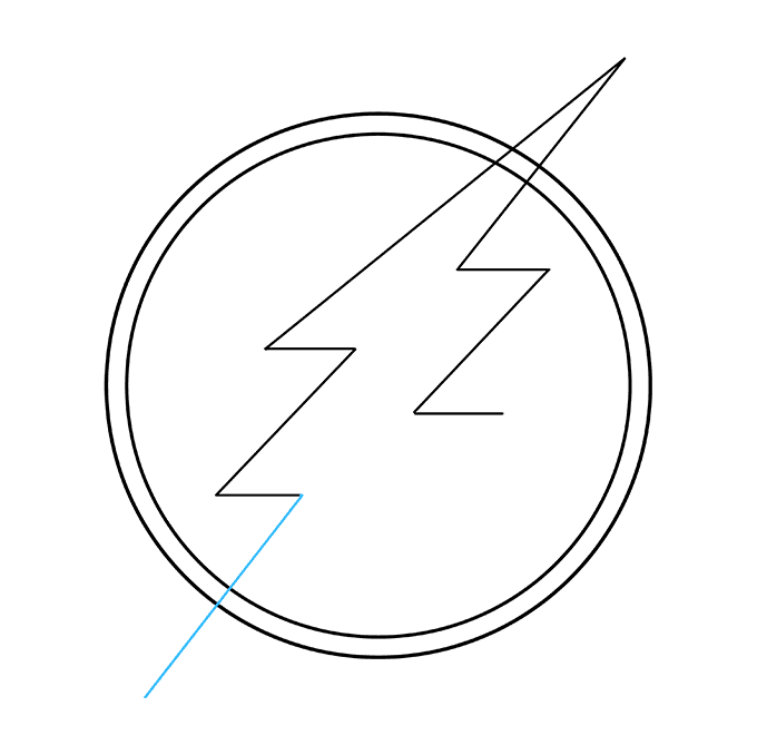 Flash Logo - How to Draw the Flash Logo - Really Easy Drawing Tutorial