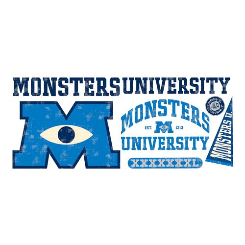 Monsters University Logo - Monsters University Logo Giant Peel and Stick Wall Decal ...