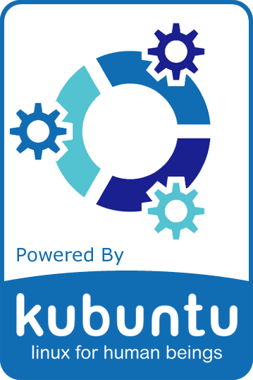 Kubuntu Logo - Powered By Kubuntu - www.linux-apps.com
