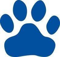 Blue Panther Paw Logo - Blue Panther Paw Print free image