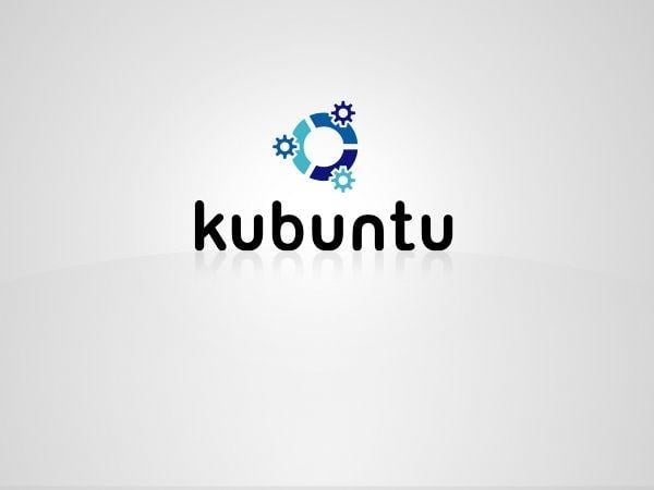 Kubuntu Logo - White simple wallpaper with Kubuntu logo - store.kde.org