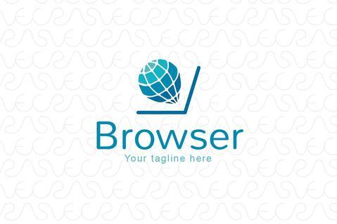Web Education Logo - Browser & Desktop Iconic Stock Logo Template for Web
