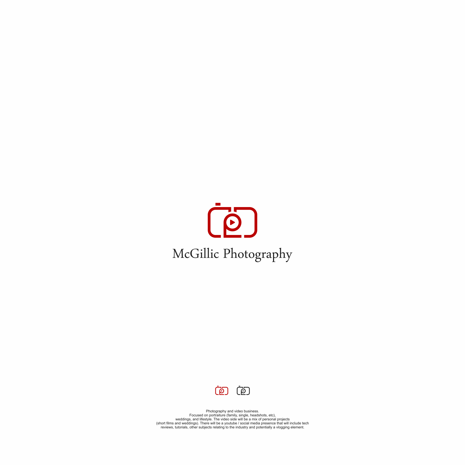 Single Social Media Company Logo - Conservative, Elegant Logo Design for McGillic Photography