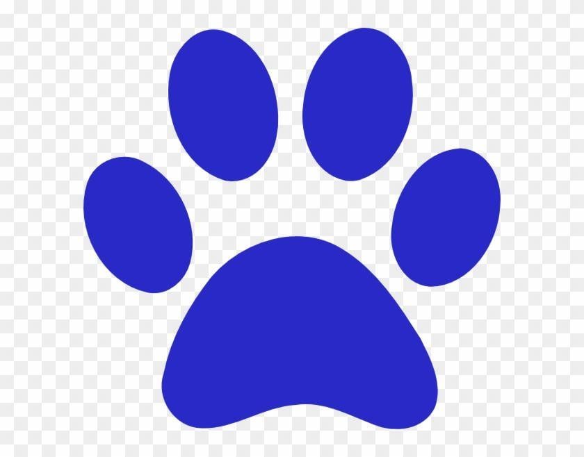 Blue Panther Paw Logo - Tiger Clipart Tiger Paw - Logo With Blue Paw Print - Free ...