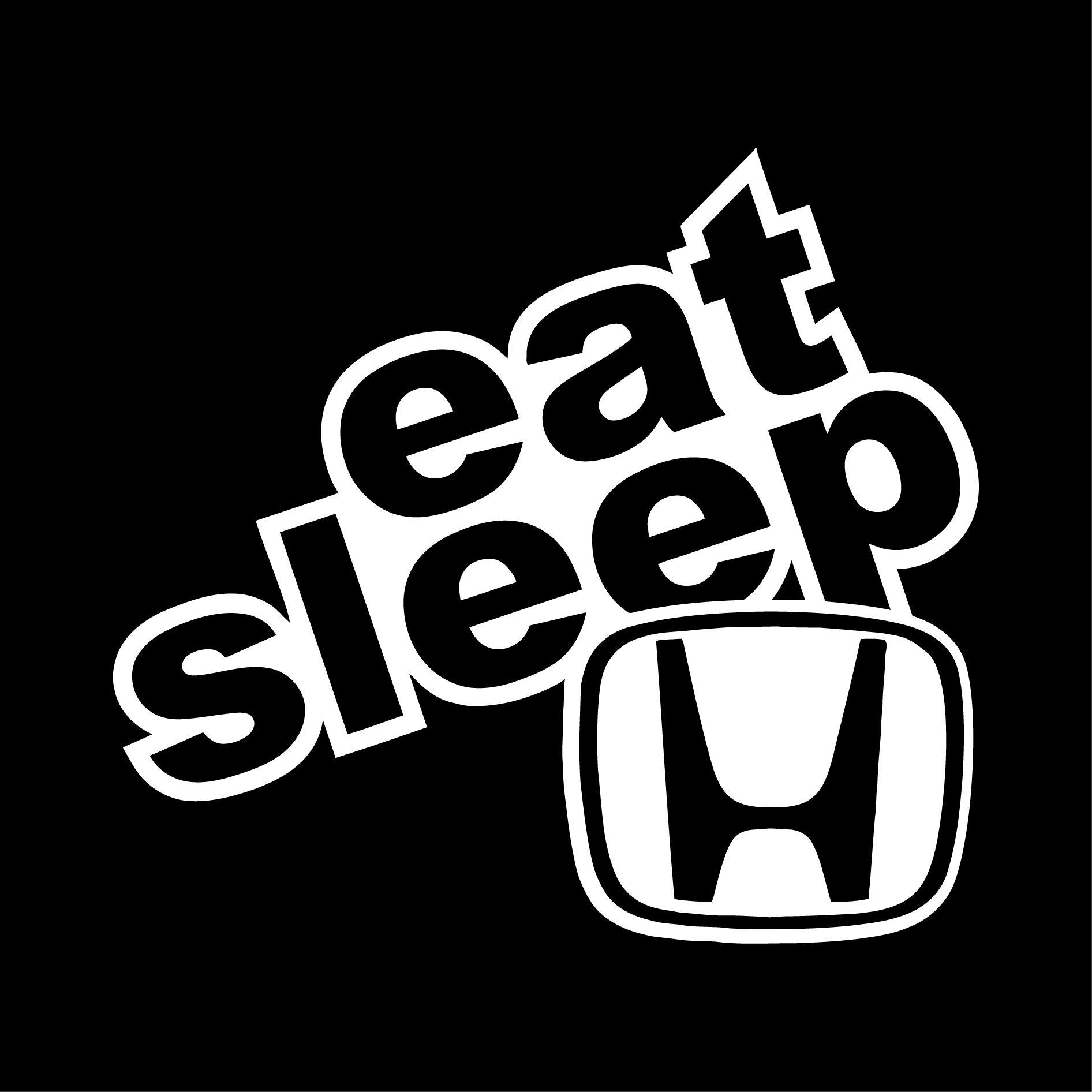 JDM Honda Logo - Die cut Vinyl decal sticker -JDM eat sleep honda logo 