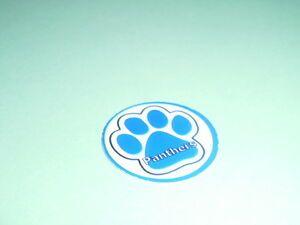 Blue Panther Paw Logo - Pre Cut One Inch Bottle Cap Images Blue Panther Paw Print Free Ship ...