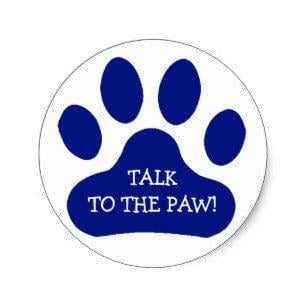 Blue Panther Paw Logo - Blue Panther Stickers & Labels | Zazzle UK