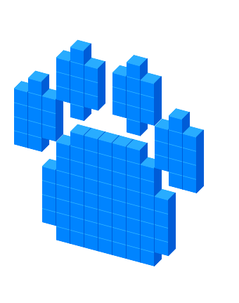 Blue Panther Paw Logo - Blue Panther Paw Favicon