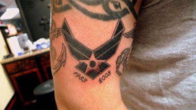 3D Air Force Logo - Air Force Logo Tattoo | The Forgotten Veteran's | Military tattoos ...