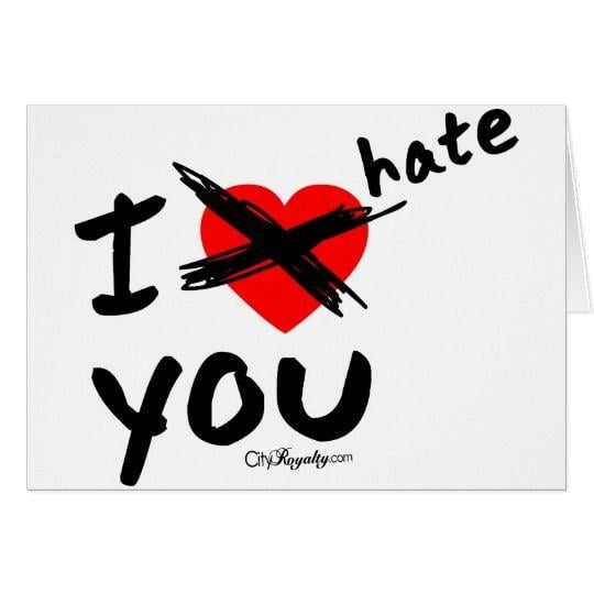 I Hate U Logo - I hate you | Zazzle.be