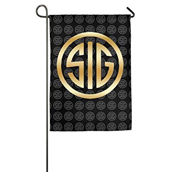 Sig Logo - Sig Sauer Firearms Sig Gold Logo Garden Flag: Amazon.co.uk: Garden