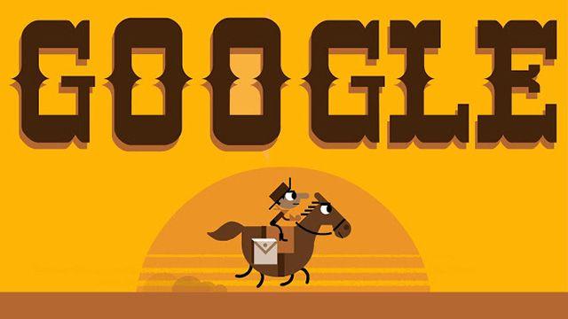 Pony Sports Logo - Google's Pony Express Doodle For The 155th Anniversary Of It's First ...