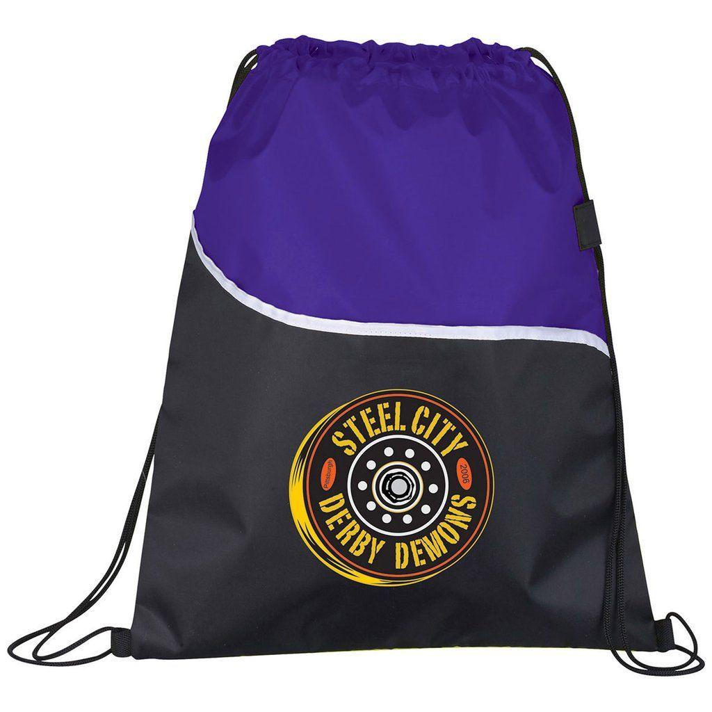 Purple Wave Logo - Bullet Purple Wave Drawstring Bag