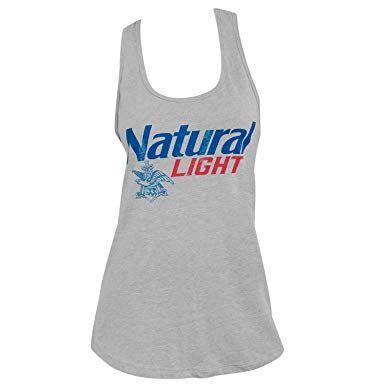 Natural Light Logo - Natural Light Logo Racerback Women's Grey Tank Top Shirt XX Large