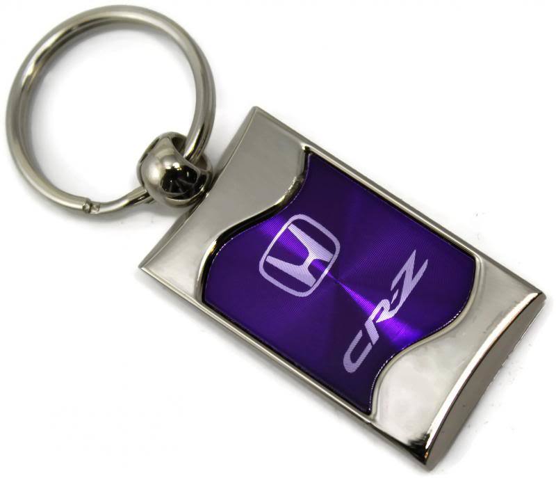 Purple Wave Logo - Honda CRZ Purple Wave Rectangular Key Chain.CRZ.PUR