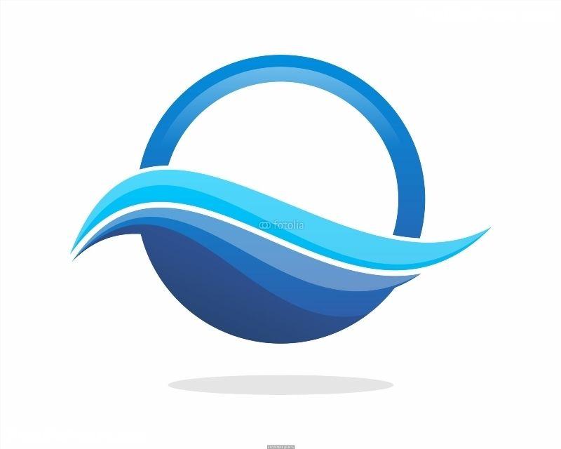 Blue Circle Wave Logo - Wave Blue Circle poster | Marine Posters | Poster, Marines, Waves