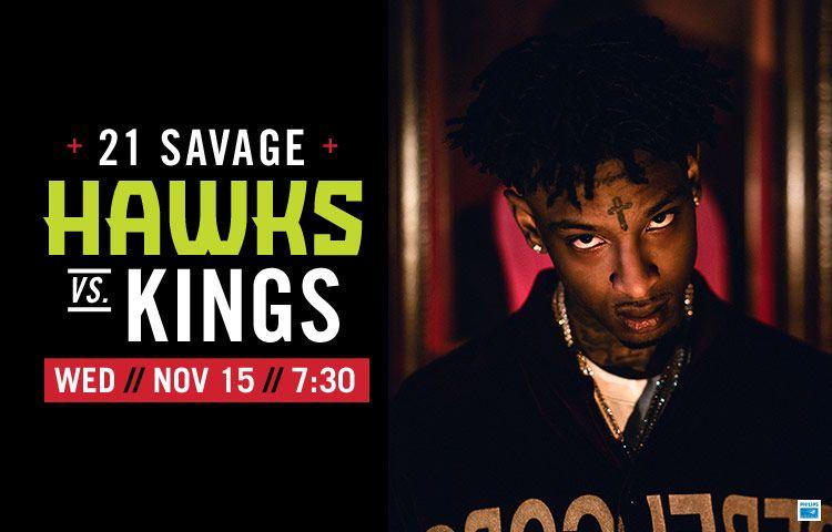 21 Savage NBA Logo - Issa Concert! Hawks To Welcome 21 Savage on Nov. 15